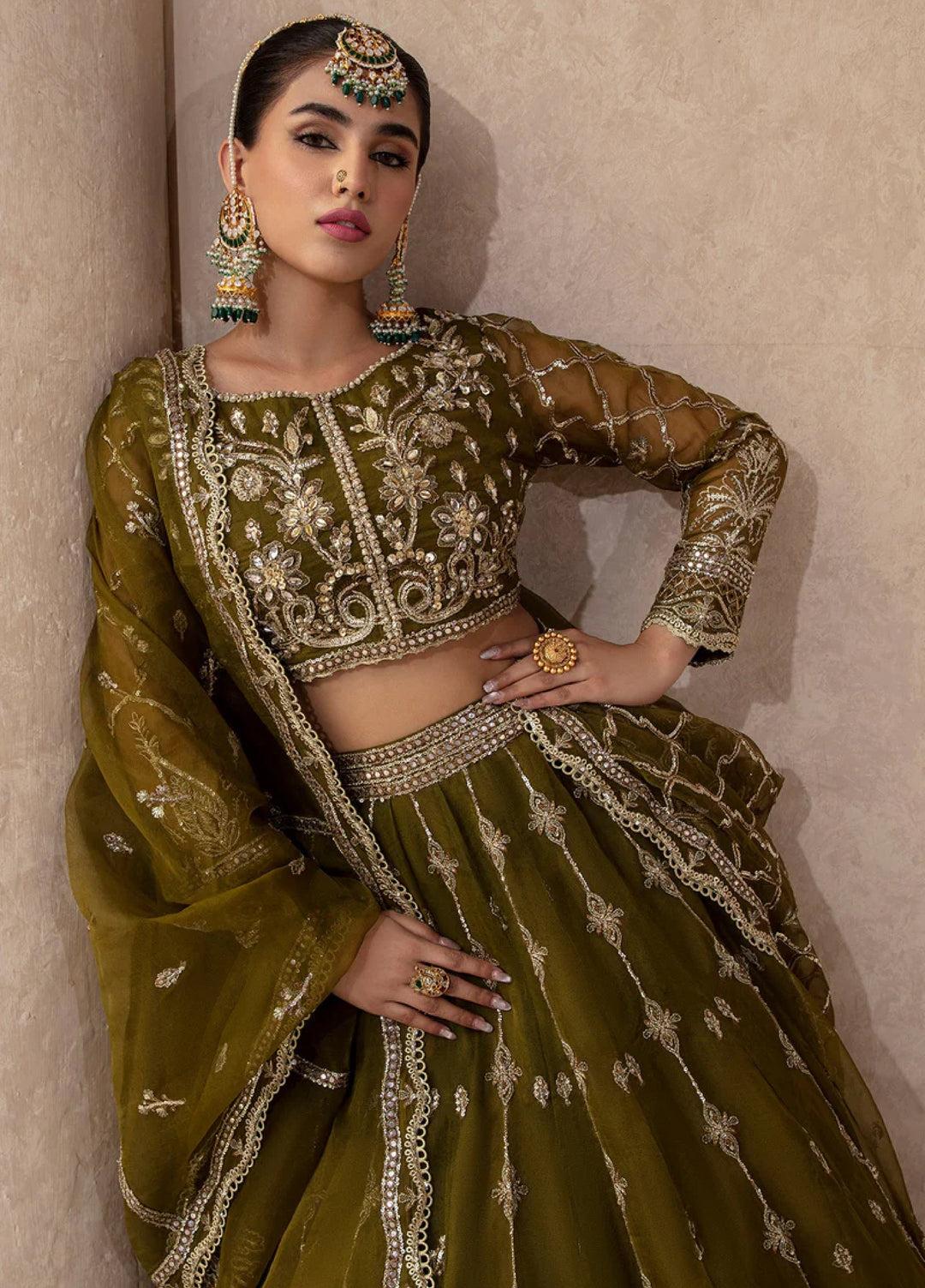 Zarposh Unstitched Embroidered Organza 3 Piece Suits ZP26UF Maya - Festive Collection