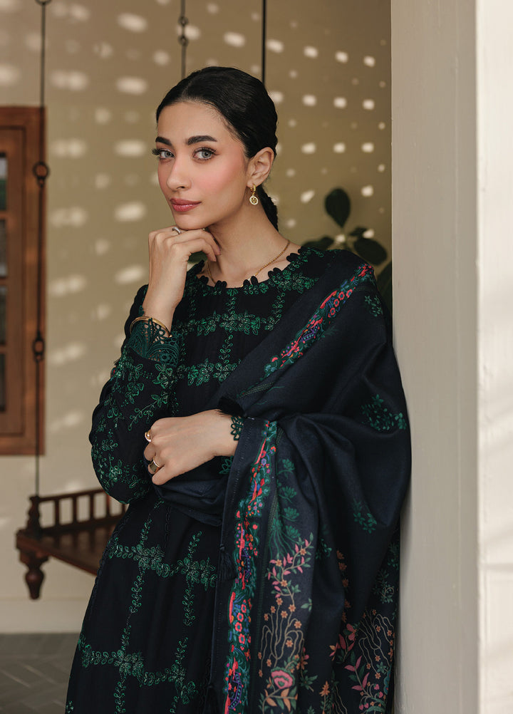 Xenia Unstitched Slub Khaddar Unstitched Embroidered Suits 3 Piece XE25SK D-03 Dazirah - Winter Collection