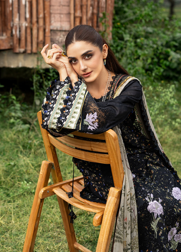 Elaf Premium Chikankari Unstitched Printed Lawn 3 Piece Suit EL26UPC ERC 4A KOYAL - Summer Collection