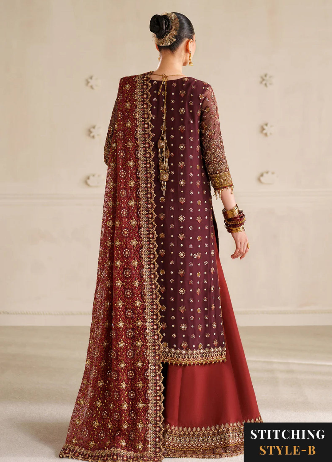 Chantelle by Baroque Unstitched Embroidered Organza 3 piece BQ25CF V14- D 07 - Formals Collection