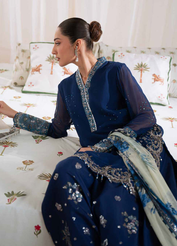 Amaya by Nureh Unstitched Embroidered Chiffon 4 Piece Suit NU26UCA AM-37 - Festive Collection
