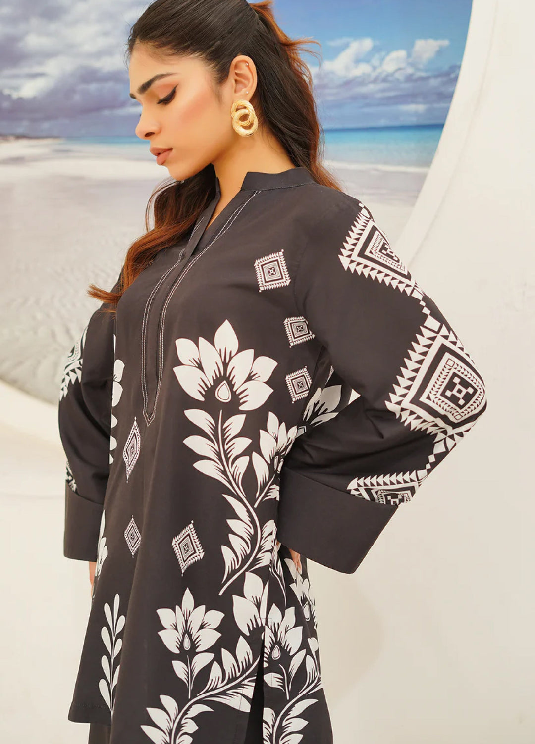 Nairah Women Pret Printed Arabic Lawn Suit NAH26PN Noir Bloom - Spring Collection