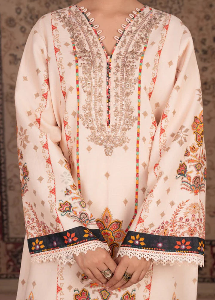Jugnu by Chandan Nagri Women Pret Embroidered Khaddar 3 Piece Suit Naren - Winter Collection