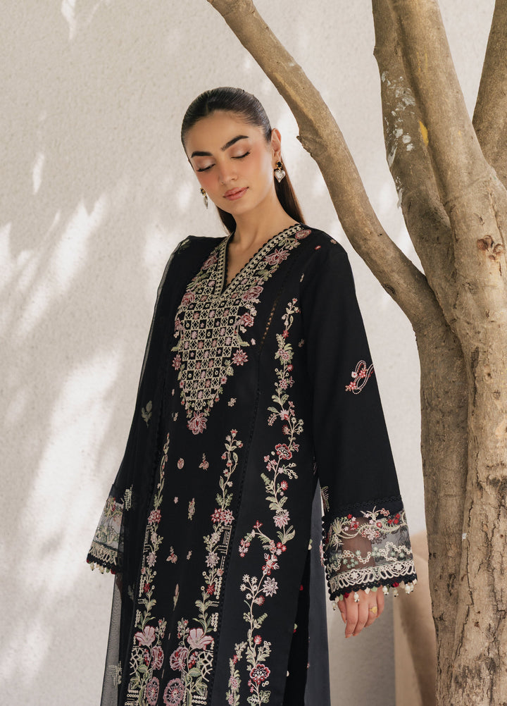 Eclat Premium by Seran Unstitched Embroidered Lawn 3 Piece Suit SN26ULE Noirea D-03 - Summer Collection