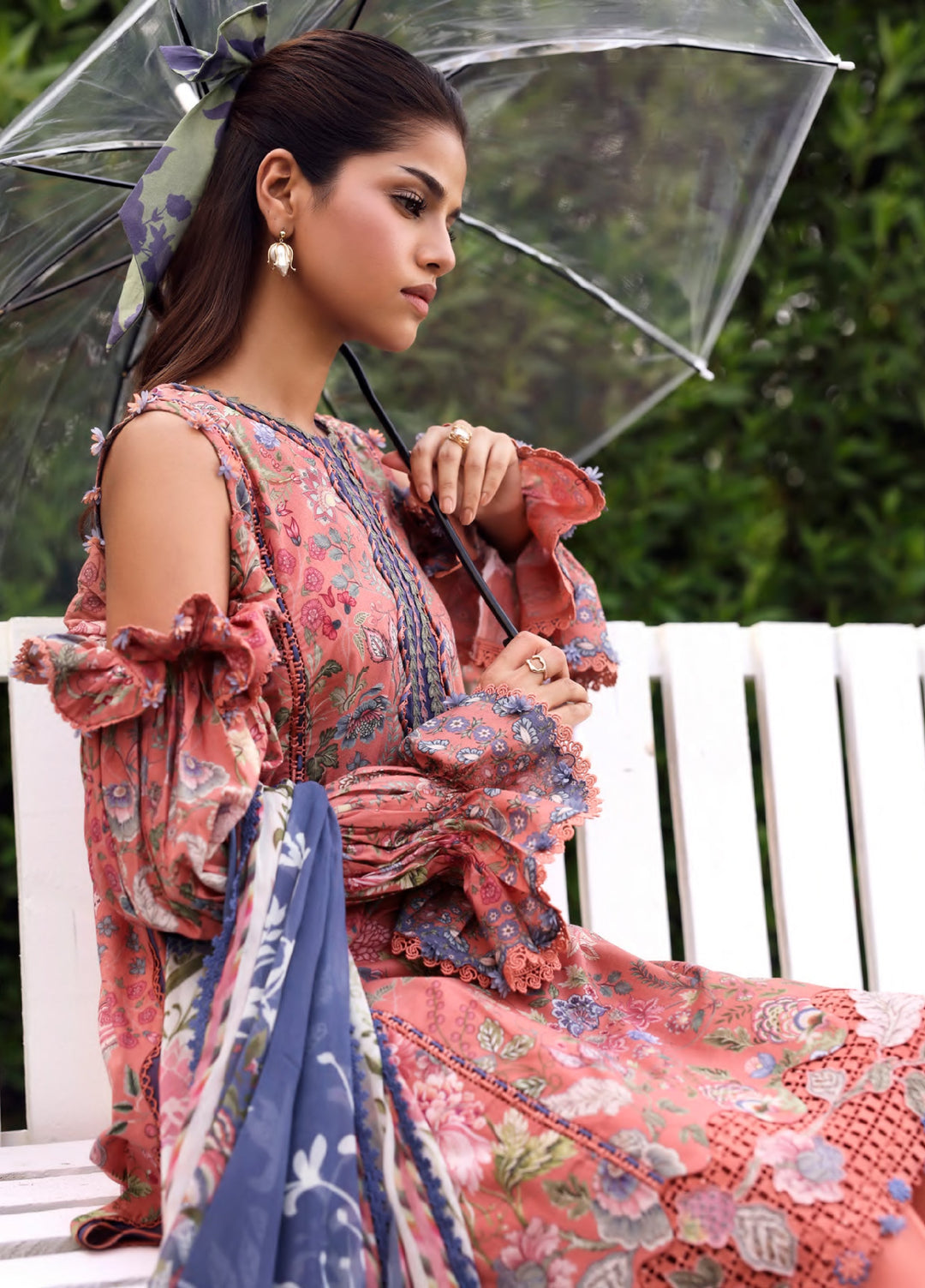 Belladore by Elaf Premium Unstitched Printed Lawn 3 Piece Suit EL26ULB Lovelle EPA-3B - Summer Collection