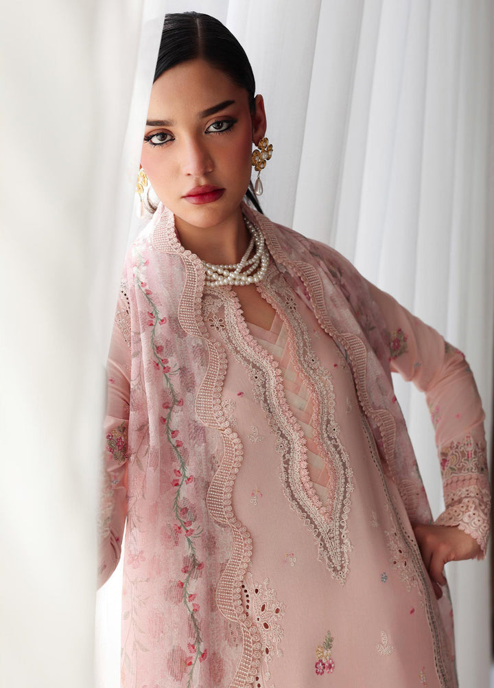 Q Line by Qalamkar Unstitched Embroidered Lawn 3 Piece Suit QLK26ULQ NAIRA QKL-4 - Festive Collection