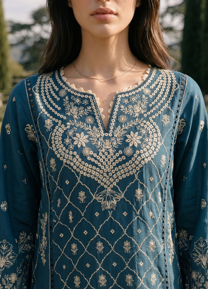 Zellbury Unstitched Embroidered Cotton 3 Piece Suit ZB26UCC WUC26E34061 - Casual Collection