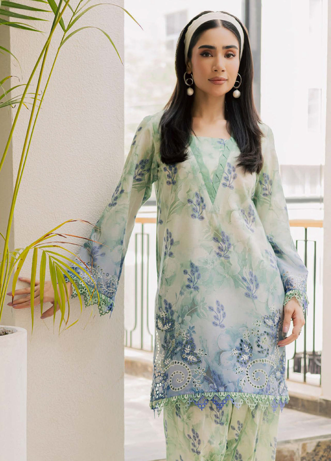 Ballerina by Nureh Unstitched Chikankari Embroidered Lawn 2 Piece Suit NU26UBCL NU2-208 - Summer Collection