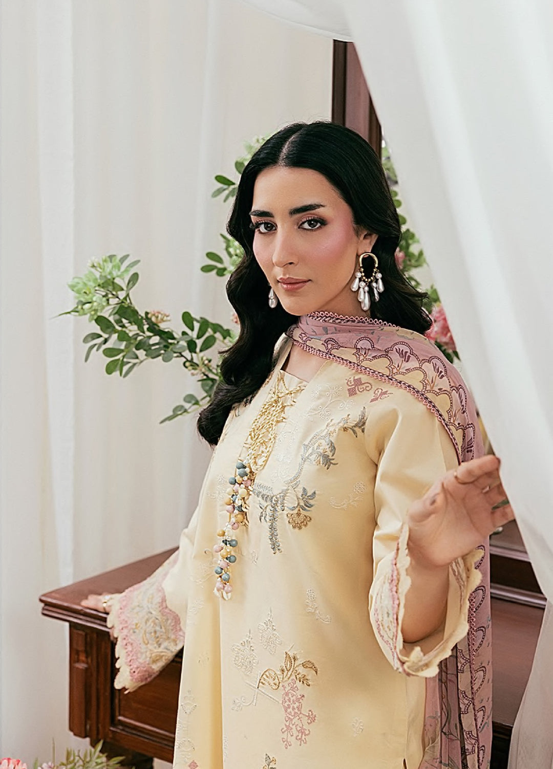 Zync by Florent Unstitched Embroidered Lawn 3 Piece Suit FL26ULZ FZ-6B - Summer Collection
