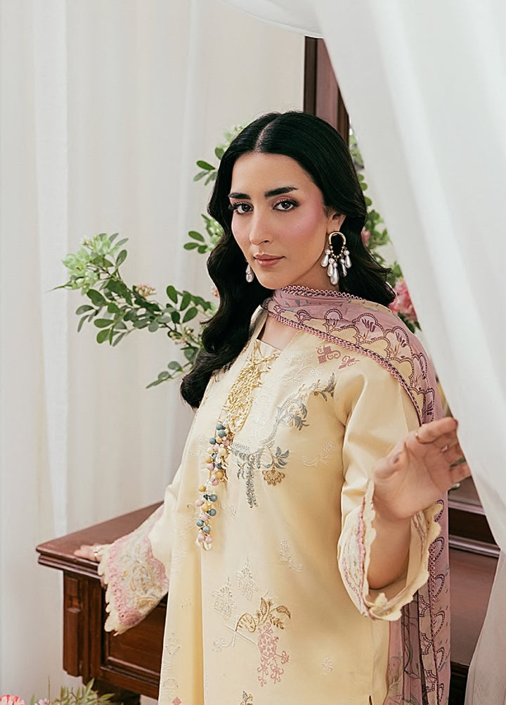 Zync by Florent Unstitched Embroidered Lawn 3 Piece Suit FL26ULZ FZ-6B - Summer Collection