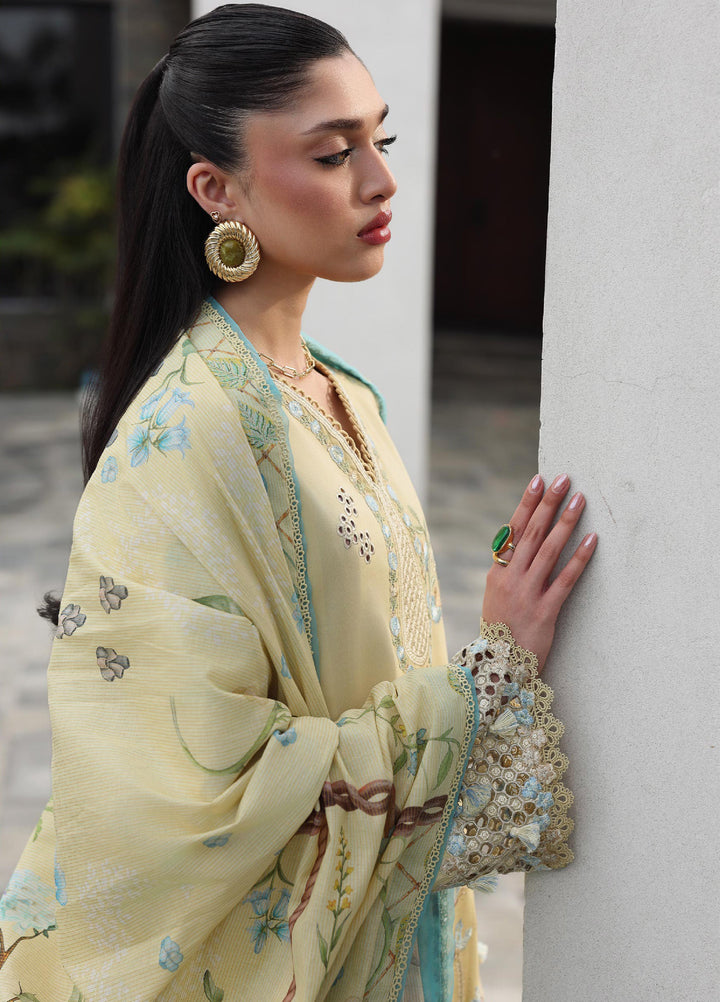 Q Line by Qalamkar Unstitched Embroidered Lawn 3 Piece Suit QLK26ULQ MEIRA QKL-11 - Festive Collection