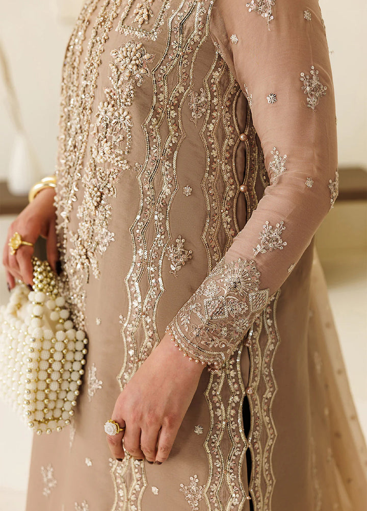 Aymal by Alizeh Fashion Handcrafted Unstitched Embroidered Chiffon 3 Pcs Suit AF26UAC 01-DISE - Festive Collection