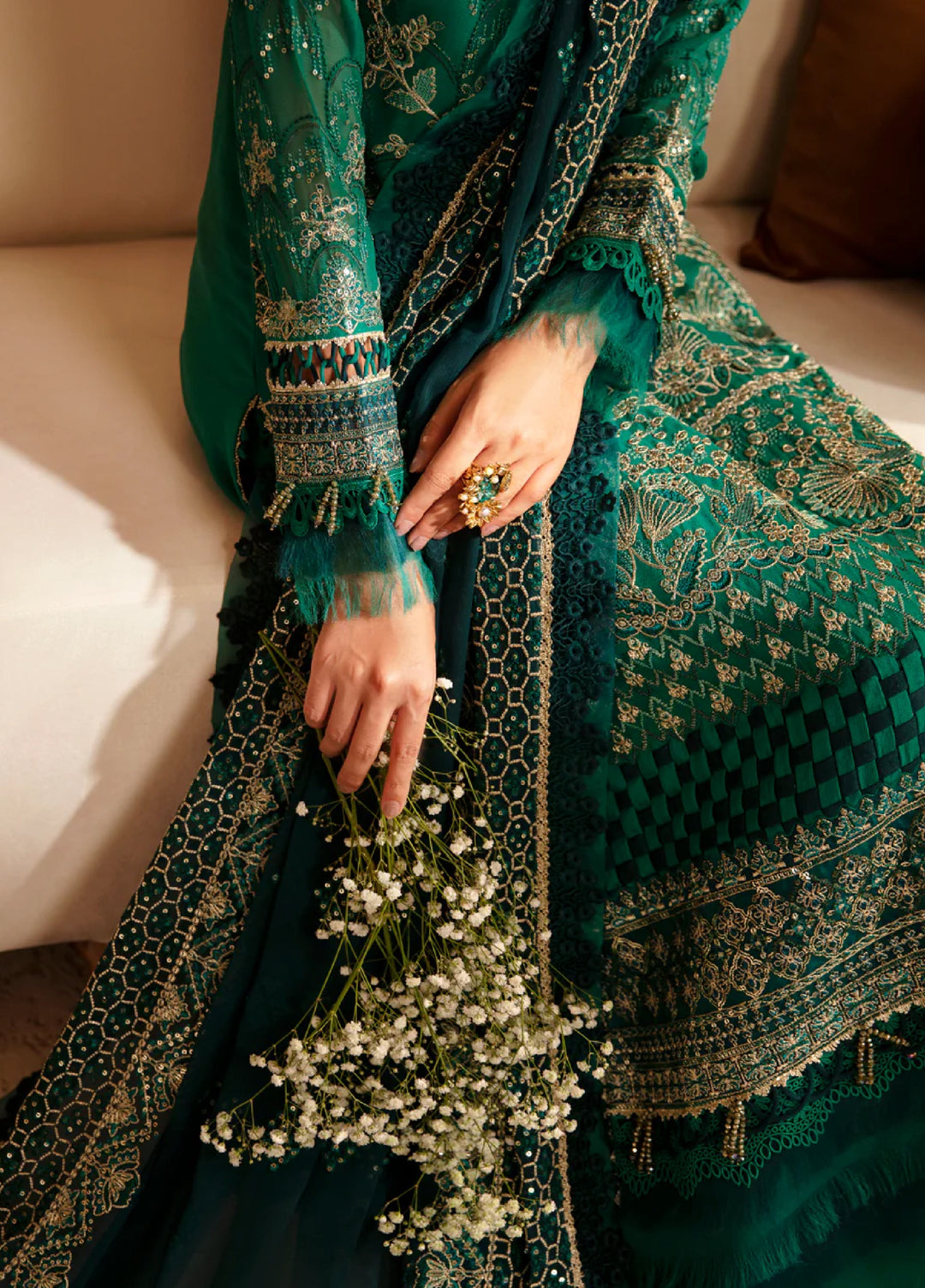 Xenia Formal Luxury Unstitched Embroidered Chiffon Suits 3 Piece XE25FL D-03 Mirai - Formals Collection