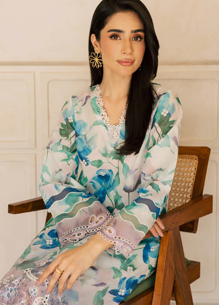Ballerina by Nureh Unstitched Chikankari Embroidered Lawn 2 Piece Suit NU26UBCL NU2-210 - Summer Collection