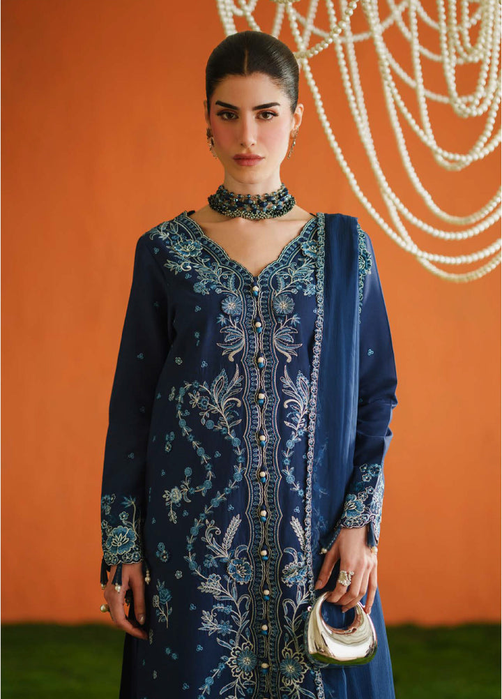 Blooming Flower by Zariya Unstitched Embroidered Lawn 3 Piece Suit ZRY26ULB NEVE ZB-60104 - Festive Collection