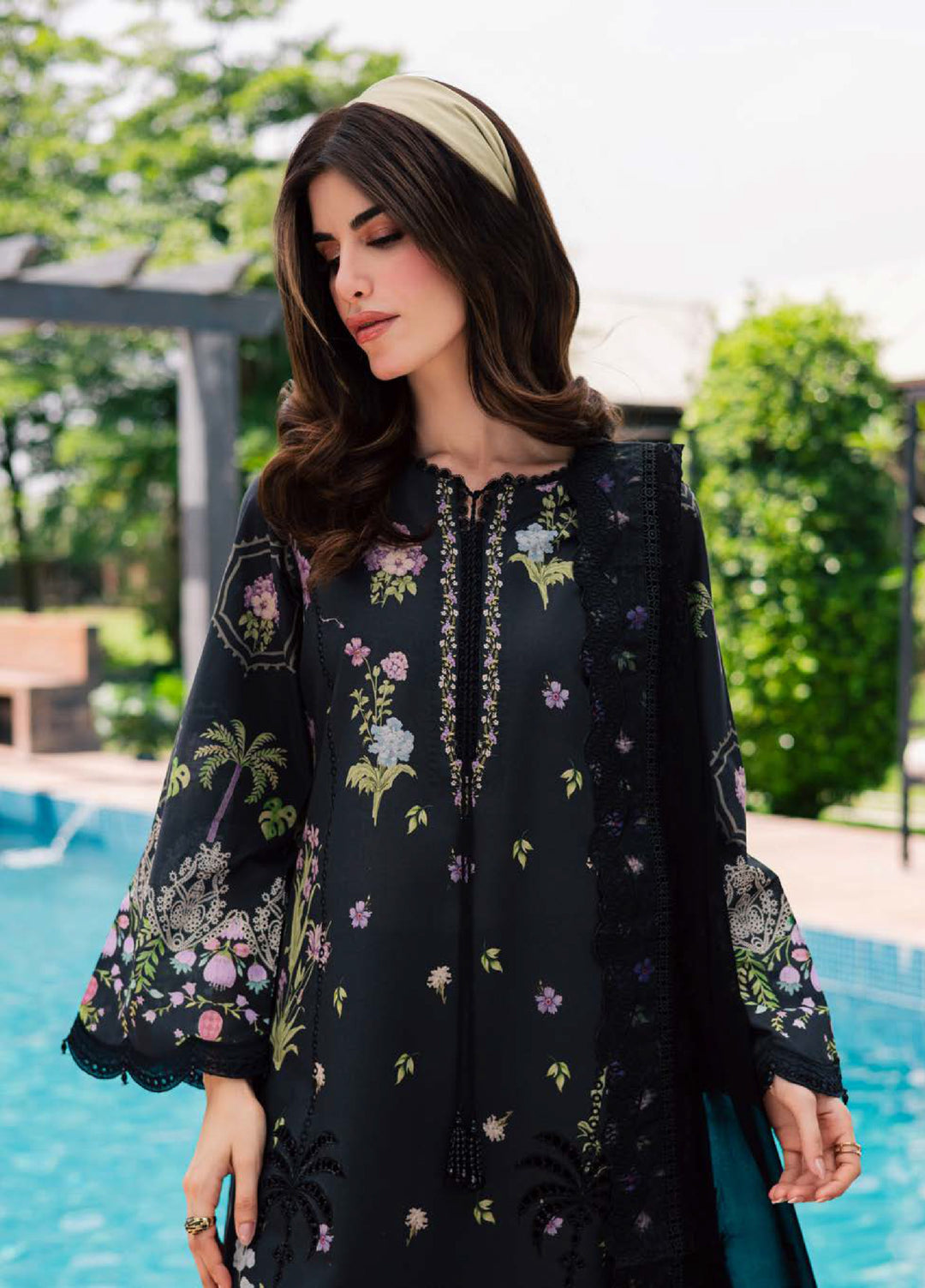 Lily May by Nureh Unstitched Embroidered Lawn 3 Piece Suit NU26ULL NE-263 - Eid Collection