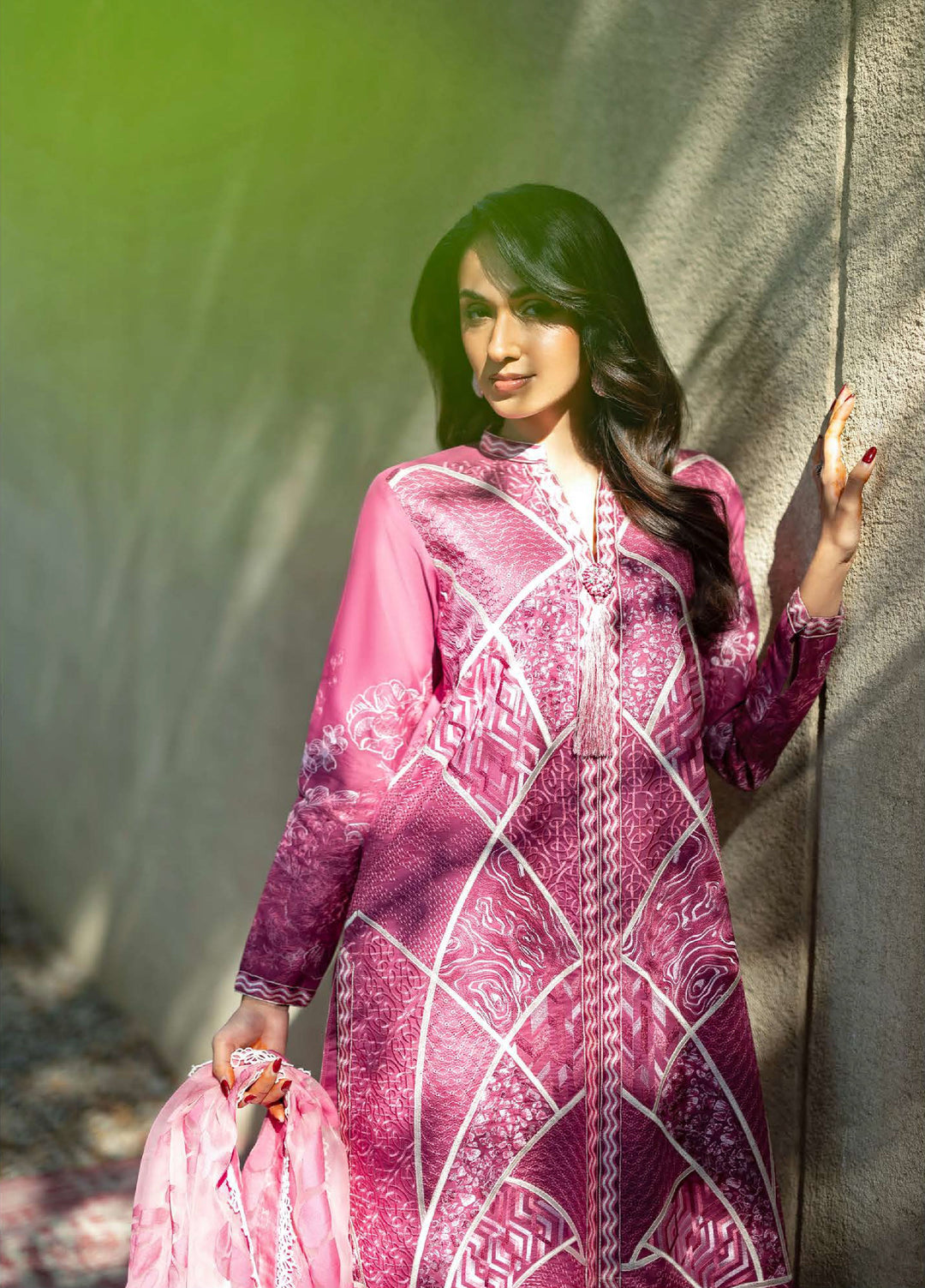 Astoria by Mushq Unstitched Embroidered Lawn 3 Piece Suit MQ26UAL 303-Rosea - Festive Collection
