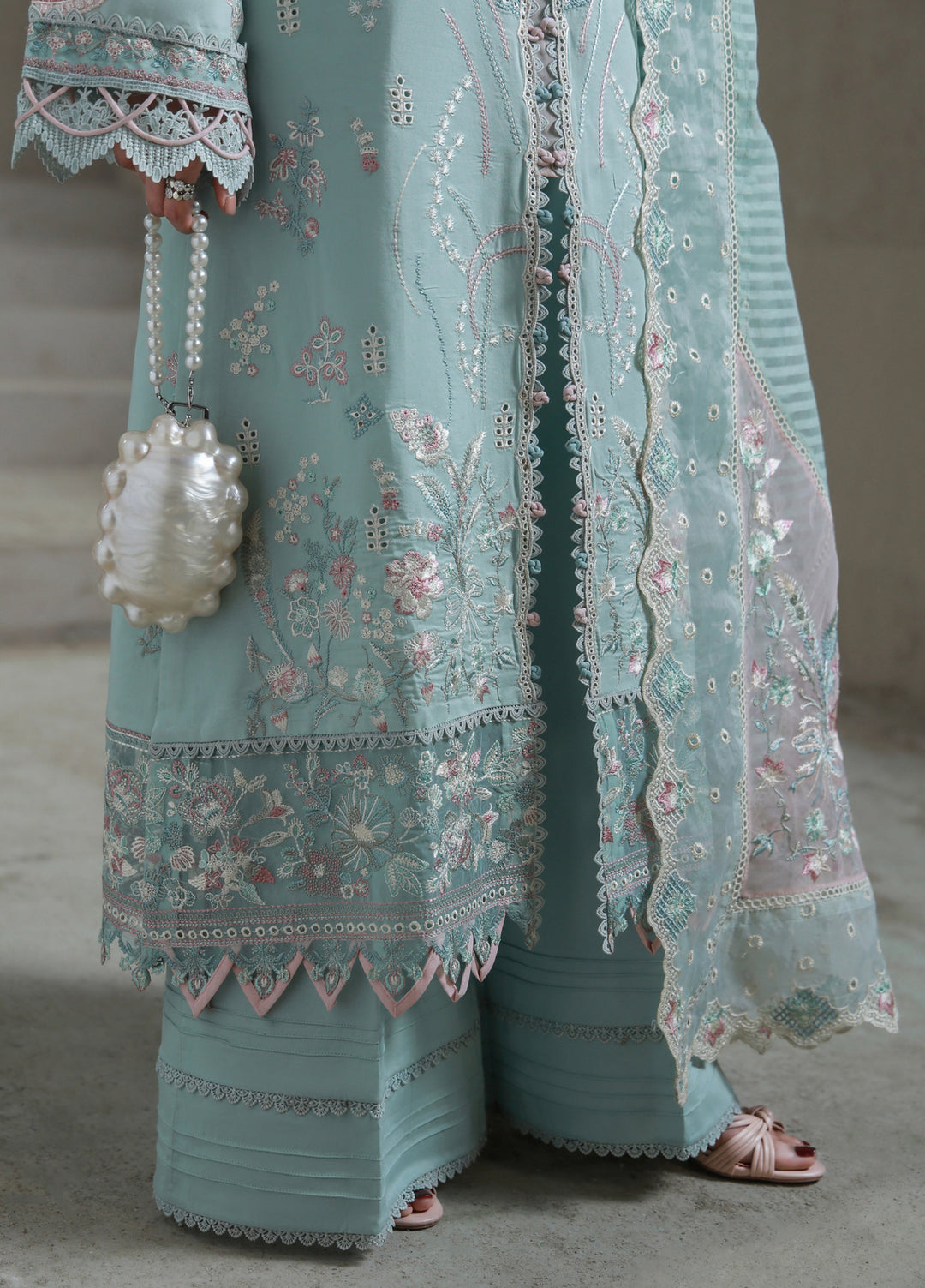 Saagar by Aabyaan Unstitched Embroidered Luxury Lawn 3 Piece Suit ABY26USL AL-10 Aaban - Festive Collection