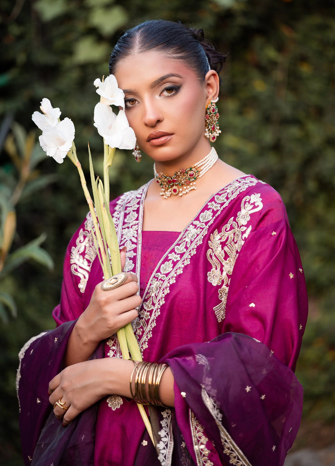 Sitaray by Reezas Women Pret Silk Embroidered 3 Piece Rang e ishq - Festive Collection