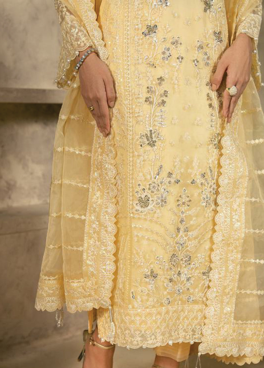 Azira by Gulaal Unstitched Luxury Embroidered Organza 3 piece GL25AF LFU-05 Aureva - Formals Collection
