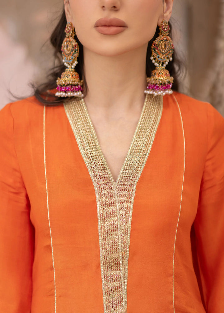 Dareecha by Daak RTW Printed Cotton Silk 3 Piece Suit MKS-O MANIZEH MKS-O - Festive Collection
