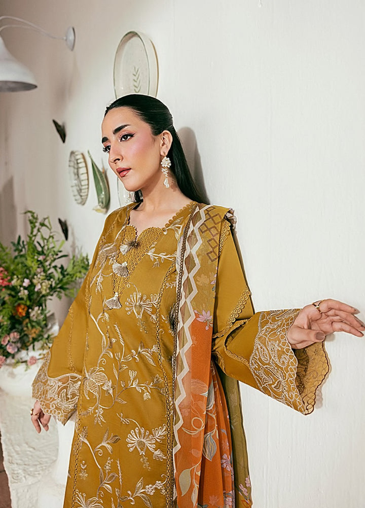 Zync by Florent Unstitched Embroidered Lawn 3 Piece Suit FL26ULZ FZ-2B - Summer Collection