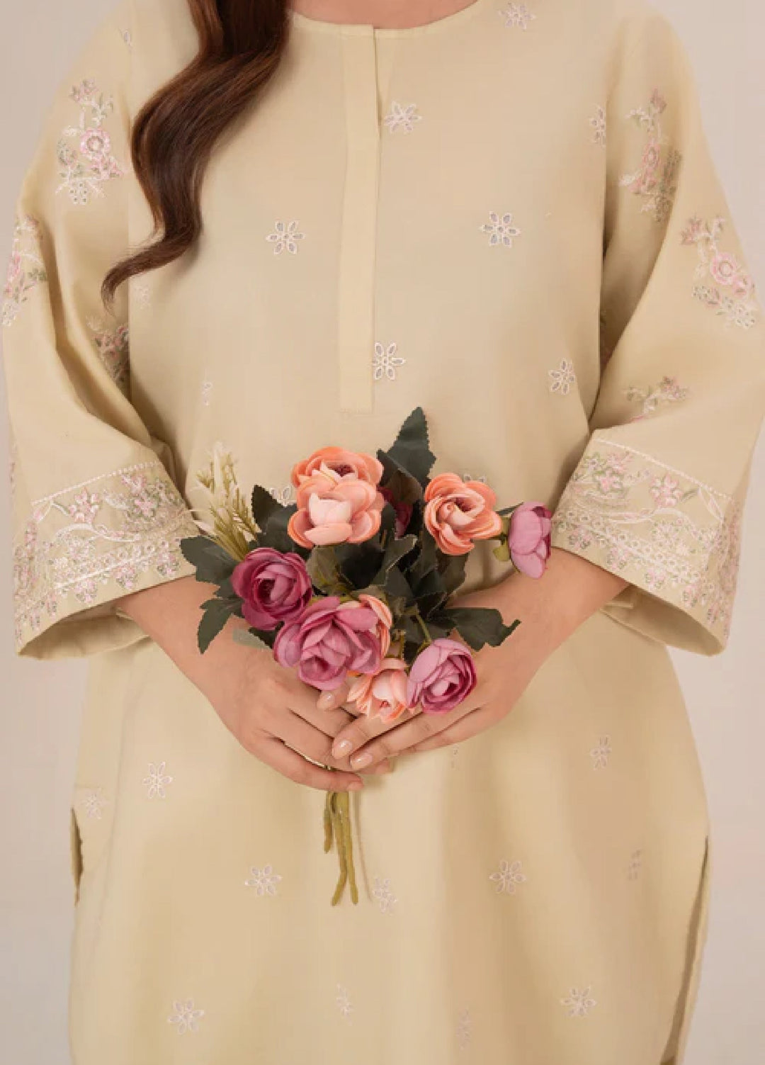 The Basic by Chandan Nagri Women Pret Co Ord Set Lawn Solids 2 Piece Fino - Summer Collection