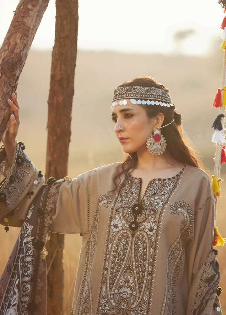 Saira Rizwan Unstitched Karandi Embroidered Suits 3 Piece SR25UW D-02 Rukh - Winter Collection