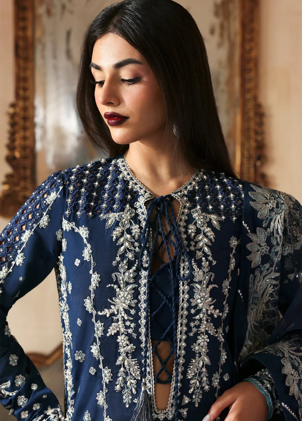 Zarposh Unstitched Embroidered Raw Silk 3 Piece Suits ZP26UF Inara - Festive Collection