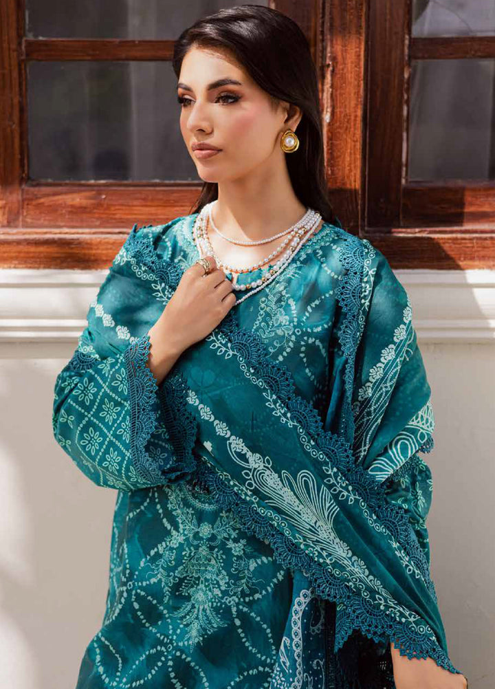 Rania by Nureh Unstitched Printed Lawn 3 Piece Suit NU26ULR NR-04 - Casual Collection