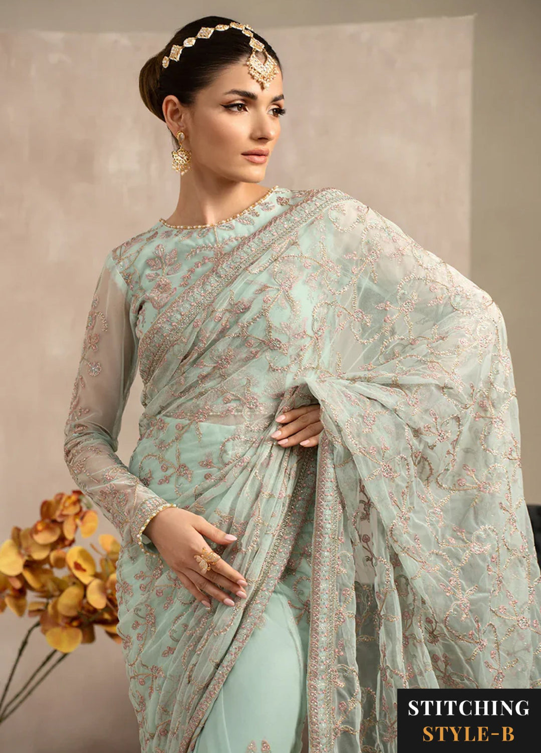 Zarif Women Unstitched Embroidered Net 3 Piece Suit ZR26UFC ZRN 03 SOPHIE - Festive Collection