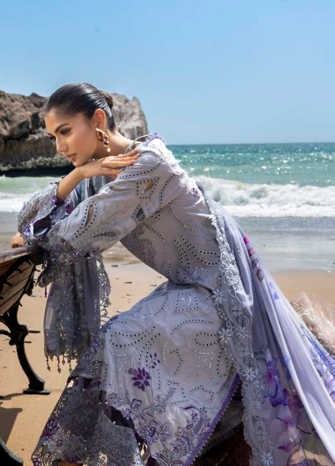 Mahiymaan by Al Zohaib Unstitched Embroidered Luxury Lawn 3 Piece Suit AZ26UM D-11 - Festive Collection