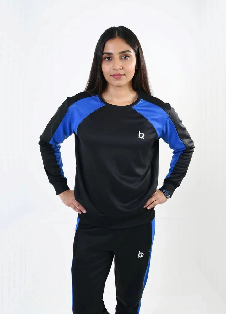 IQ Exclusive Women Winter Track Suit W-Blackout Blue Tracksuit