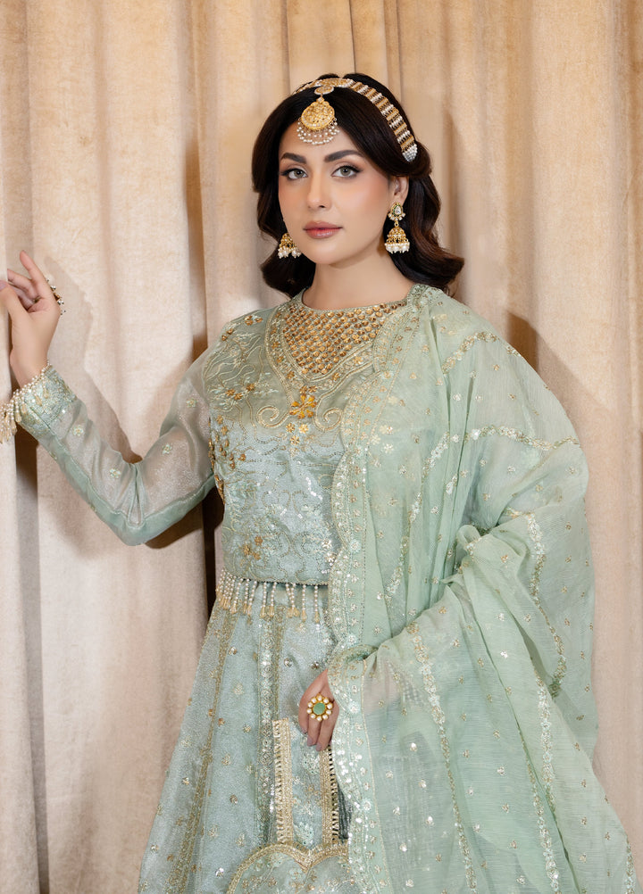 Maah-e-Noor Raum by Sarb Unstitched Embroidered Zari Tissue 3 Piece Suit RS26UMN MWF-07 - Wedding Collection