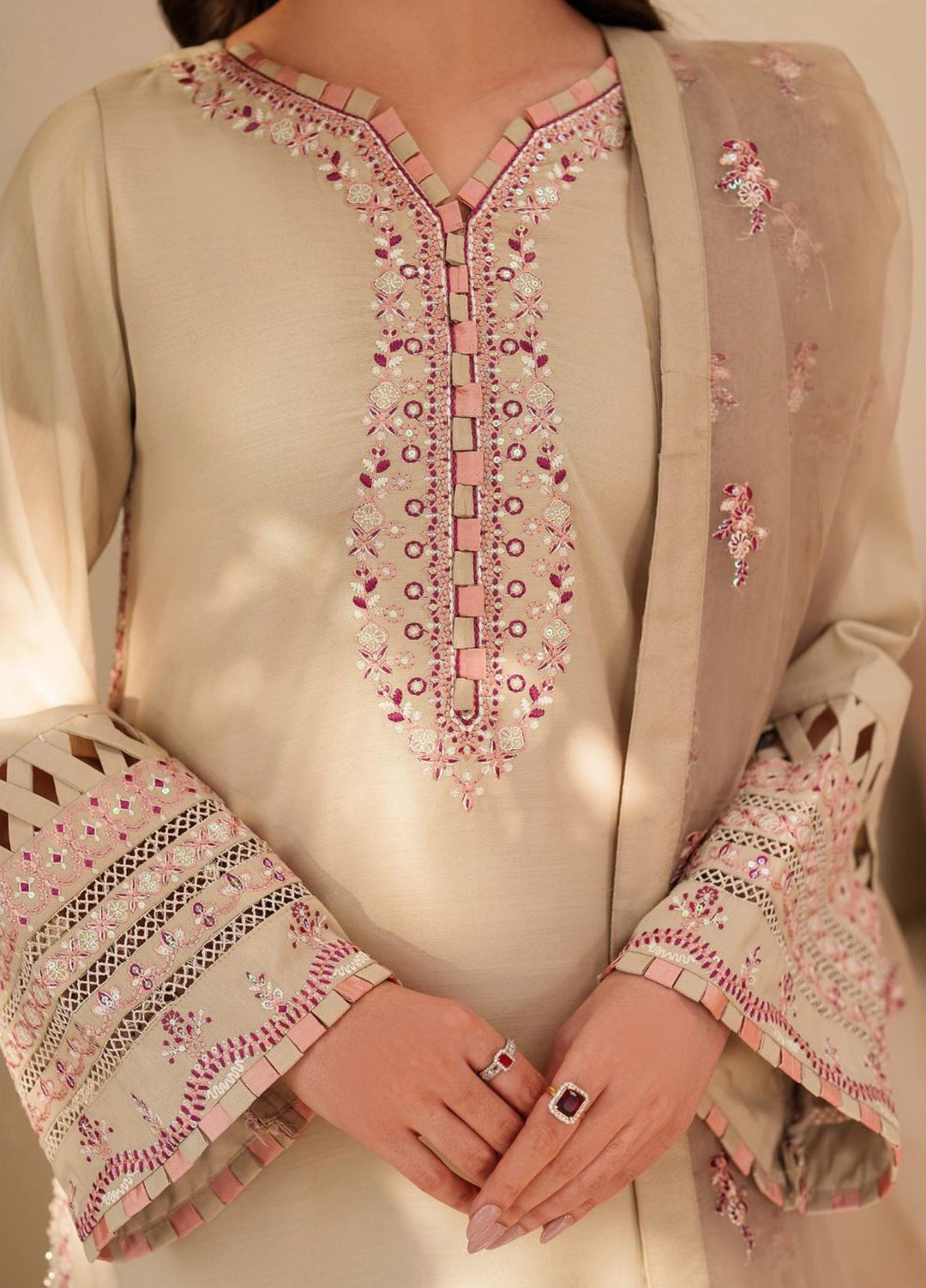 Tabeer by Zarif Unstitched Silk Embroidered 3 Piece Suit ZR26UT ZE-TS-06 RAAG - Winter Collection