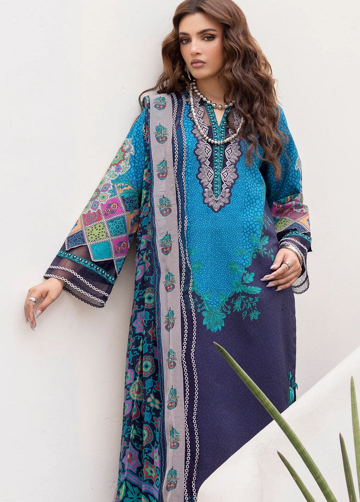 Andaaz by Charizma Unstitched Embroidered Lawn 3 Piece Suit CHR26UAL CAD6-03 - Summer Collection