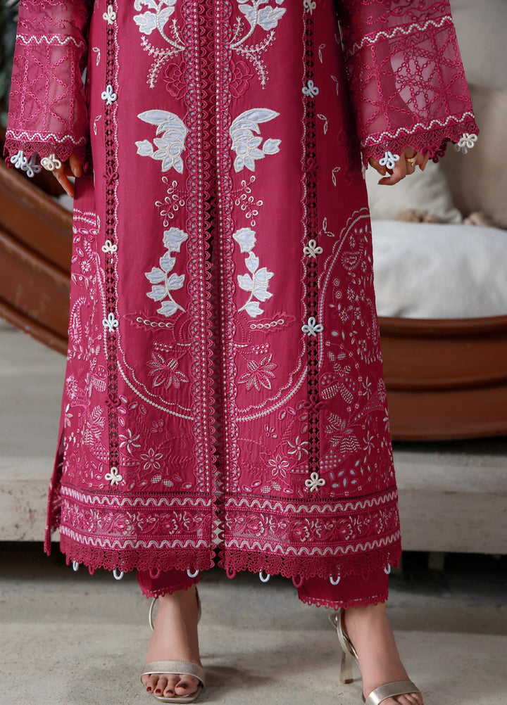 Saagar by Aabyaan Unstitched Embroidered Luxury Lawn 3 Piece Suit ABY26USL AL-4 Noor - Festive Collection