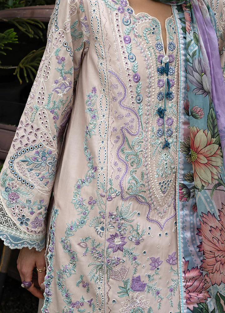 Mon Tresor by Esmel Unstitched Embroidered Luxury Lawn 3 Piece Suit EML26UMT D2-Aria - Summer Collection