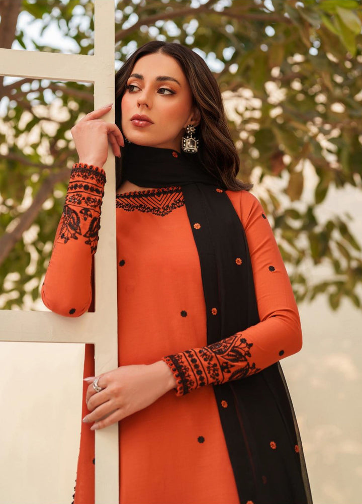 Tabeer by Zarif Unstitched Silk Embroidered 3 Piece Suit ZR26UT ZE-TS-05 SANGRIA - Winter Collection