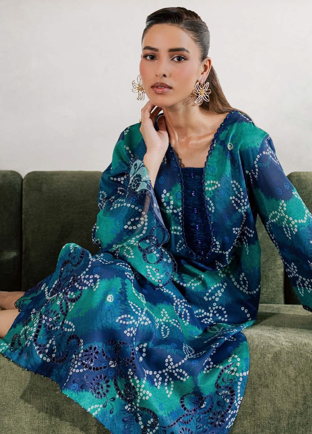 Ballerina by Nureh Unstitched Printed Chikankari Lawn 2 Piece Suit NU26UBCL NU2-219 - Casual Collection