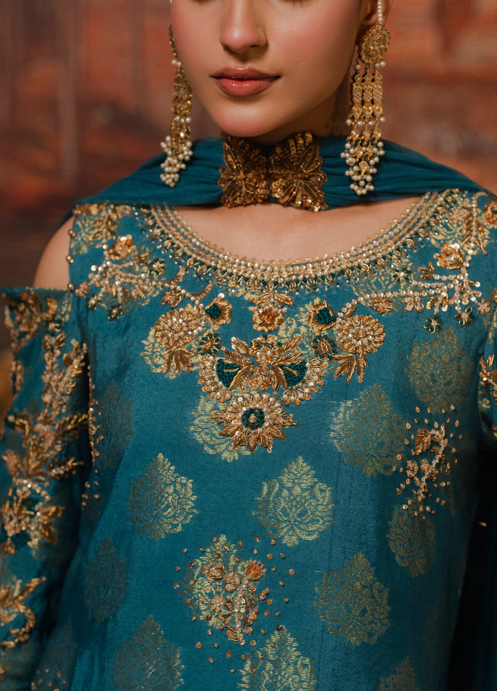 Lia by Miras Women Pret 3 Piece Embroidered Banarsi Khaddi NAZA - Festive Collection