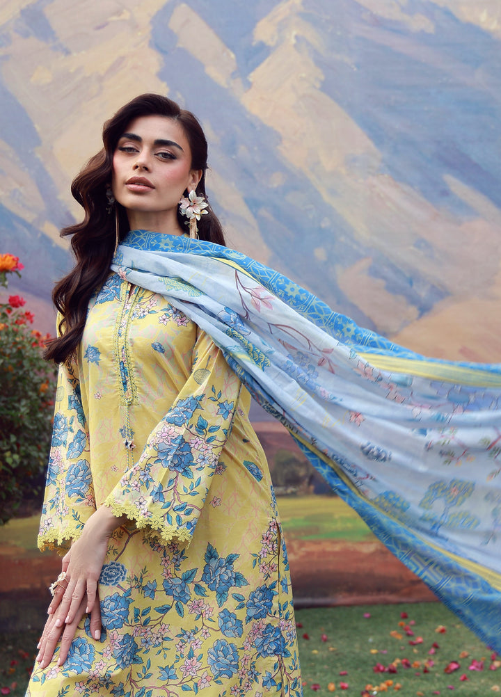 Mirha by Sahar Unstitched Printed Lawn 3 Piece Suit SS1-26-03 Butter Swirl - Summer Collection