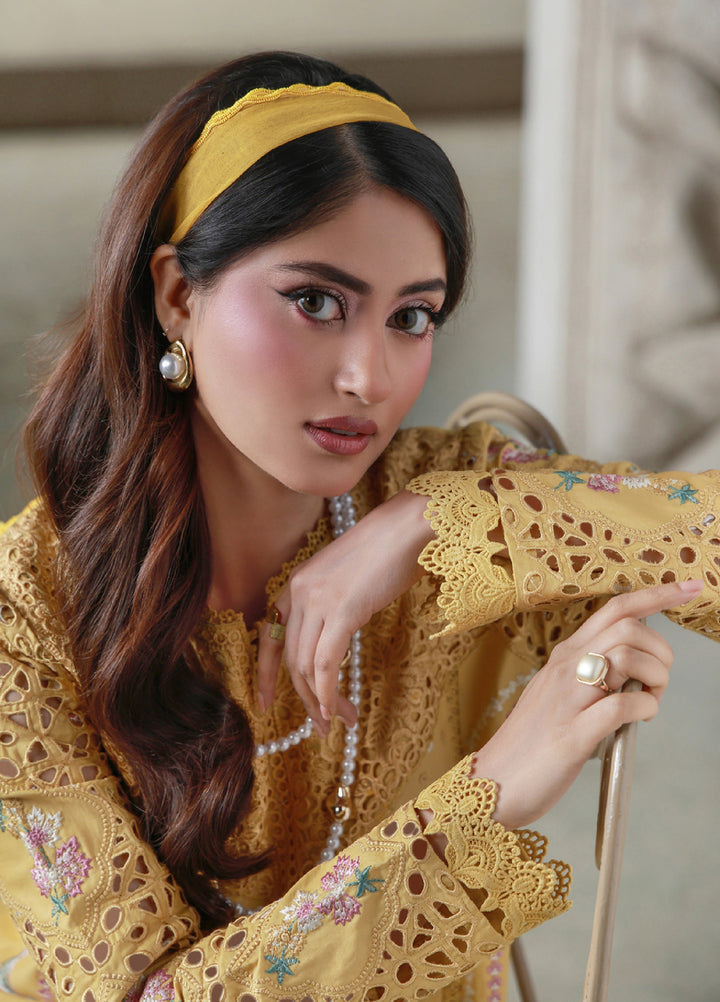 Saagar by Aabyaan Unstitched Embroidered Luxury Lawn 3 Piece Suit ABY26USL AL-2 Zimal - Festive Collection