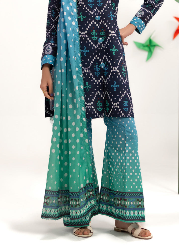 Coco Popup by Al Zohaib Unstitched Printed Lawn 3 Piece Suit AZ26UCP D-7 - Summer Collection