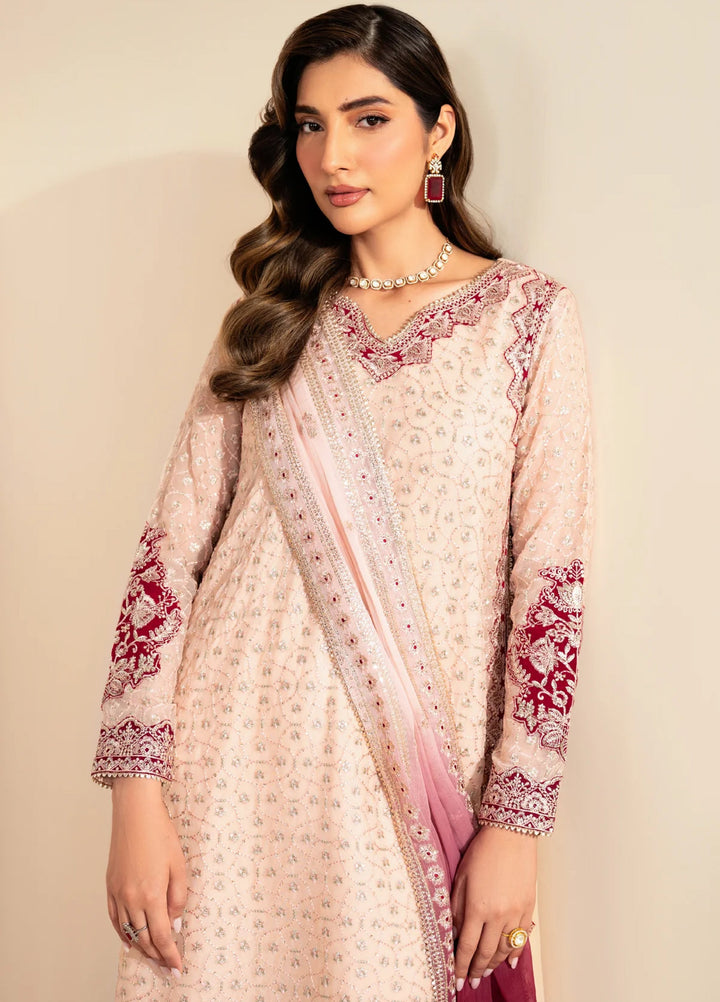 Xenia Formal Luxury Unstitched Embroidered Chiffon Suits 3 Piece XE25FL XF-986 Tanim - Formals Collection