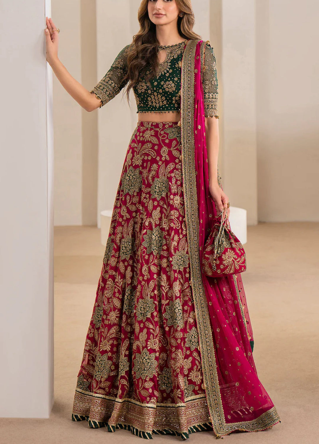 Jazmin Unstitched Chiffon Embroidered Suits 3 Piece JZ25CF JZ-WF24-03 - Festive Collection