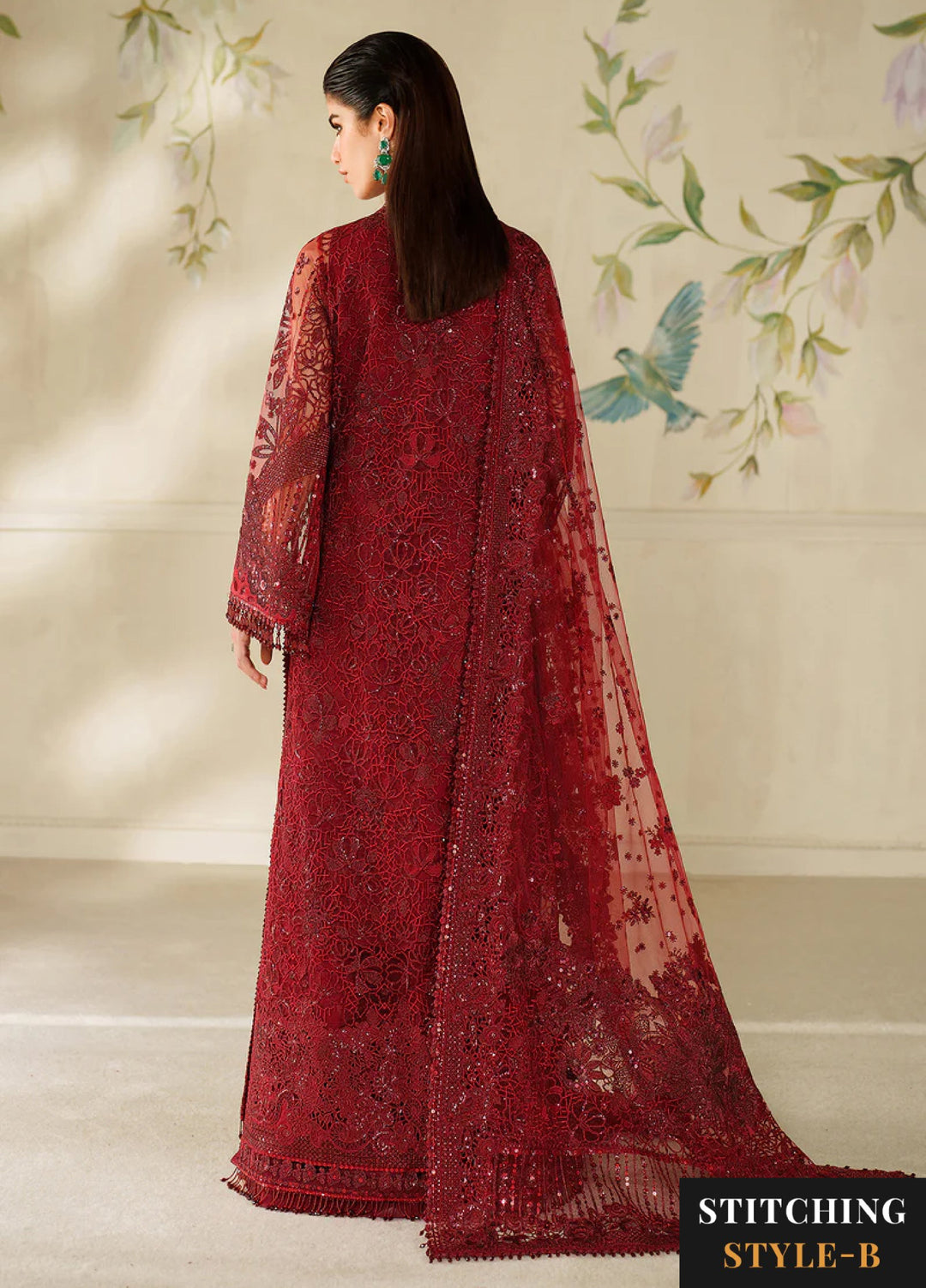 Chantelle by Baroque Unstitched Embroidered Organza 3 piece BQ25CF V14- D 01 - Formals Collection