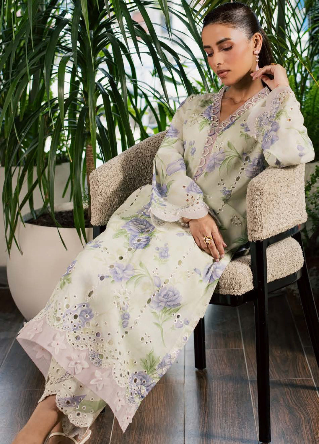 Ballerina by Nureh Unstitched Printed Chikankari Lawn 2 Piece Suit NU26UBCL NU2-213 - Casual Collection