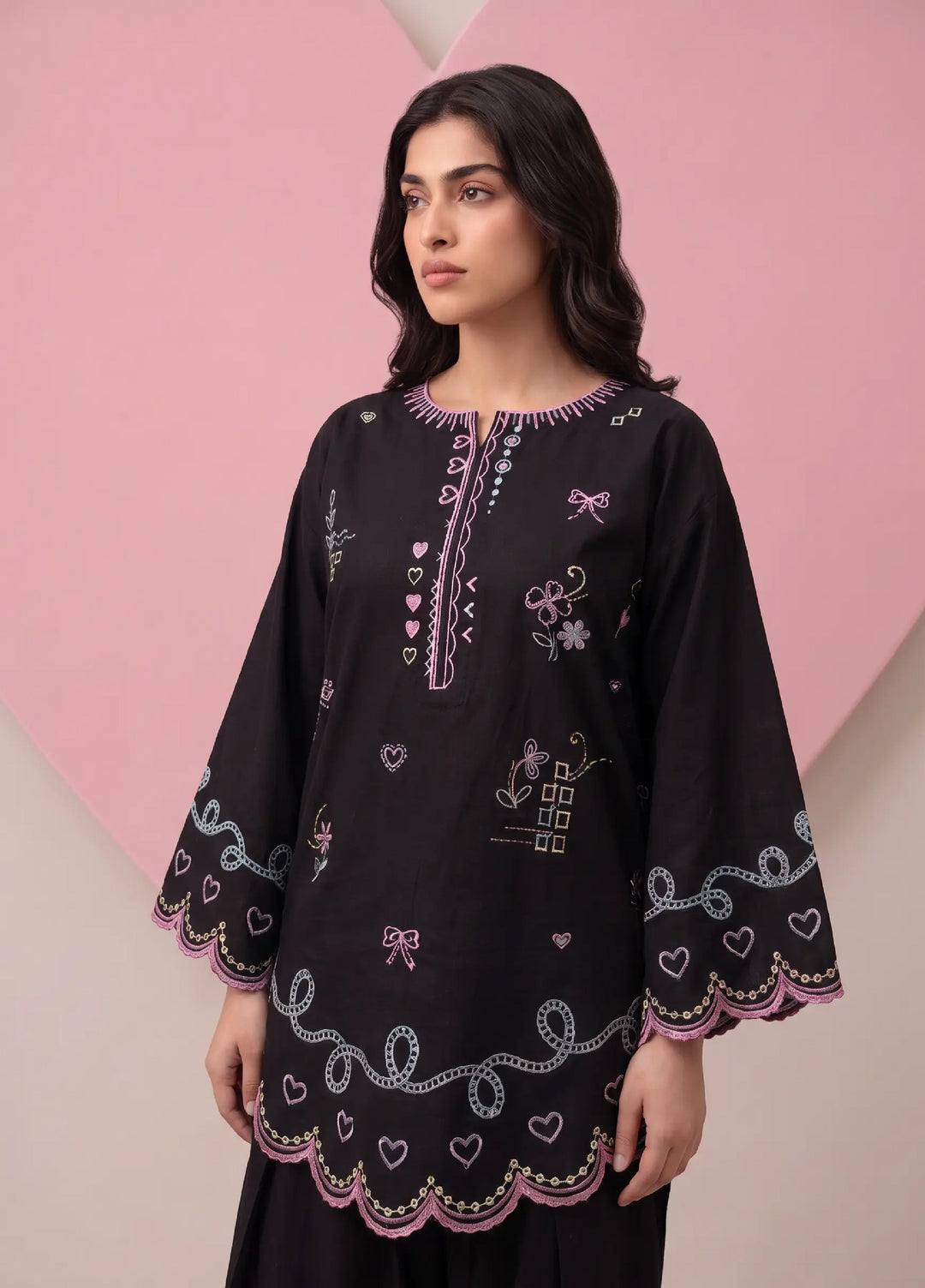 Scherezade Women RTW Embroidered Cotton Lawn 3 Piece Suit CONFETTI - Casual Collection