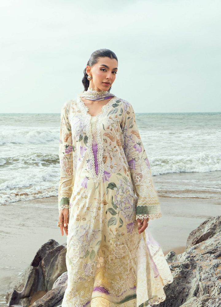 Gardenia by Nureh Unstitched Embroidered Lawn 3 Piece Suit NU26UGL NSG-197 - Summer Collection